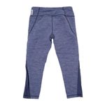 Zella Mesh Insert Capri Leggings Heathered Steel Blue Yoga Women's Size Small Photo 1