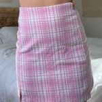 Brandy Melville  Pink Plaid Skirt Photo 0