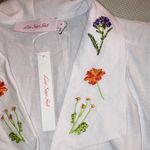 Lisa Says Gah New Alexa Shirtdress White Floral Embroidered Mini Dress White Tie Photo 4