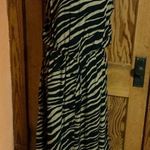 Vtg 80s tiger striped maxi dress Size 16 Photo 3