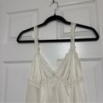 Vintage White Slip Dress Lace Detail Size Small/ Medium Photo 2