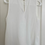 Joie NEW  women’s solid white sleeveless high neck beaded blouse top‎ medium Photo 0