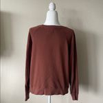 Mate the Label Organic Cotton Rust Brown Long Sleeve Top | Size M | Made in USA Photo 3