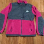 The North Face Denali Sweater Fleece Jacket Zip Up Women's Grey Magenta size M Photo 2