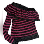 WAYF 🌸 Johnie ruffled shadow striped sweater Photo 2