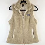 Patagonia  Womens Vest Jacket Beige Los Gatos Full Zip Fleece Outdoor Cozy Medium Photo 7