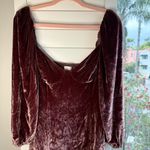 Aritzia  Wilfred Novella Velvet Puff Sleeve Mini Dress in Truffle Brown size 6 Photo 15