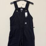 Berne Workwear Insulated Bib Overall Black Canvas Womens Medium Tall Utility Size undefined Photo 2