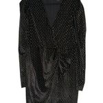 House Of Harlow X Revolve Andrada Black Velvet Long Sleeve Mini Dress XL Photo 2