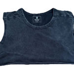 NWOT FP Movement Women's Washed Black Sleeveless Shirt Size Medium Cropped Photo 0
