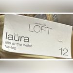 Loft Ann Taylor Laura Size 12 Yellow Wide Leg Dress Pants Photo 3