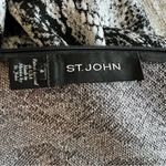 St. John  Black and White Raja Snakeprint Pencil Skirt Photo 4