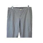 Tommy Hilfiger Navy Blue & White Stripe Ankle A La Cheville Cuffed Pants Size 12 Photo 7