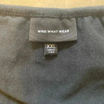 Who What Wear  Black‎ Off Shoulder Ruffle Shoulder Ties Tank Top Size XXL Photo 2