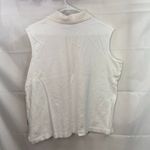 NASCAR women's white collared sleeveless button cotton polo embroidered shirt XL Photo 5