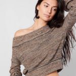 Free People  Sugar Rush Wild Horse Combo Off Shoulder Sweater Size XS Photo 0