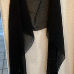 FINAL MARKDOWN Beaded edge dressy black scarf Photo 0