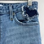 joe's jeans Joes 30x33 Taylor Hill Blue Medium Wash High Rise Straight Patch Lace Jeans Photo 6