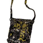 Vera Bradley Retired Baroque Bucket Bag Purse Drawstring Closure Black Yellow Photo 1