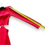 Bebe NWT  Coral Red Rosey Cut Out Mini Sweater Dress - Medium Photo 6