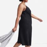 Mate the Label Linen Mini Slip Dress in Black 100% Linen Photo 8