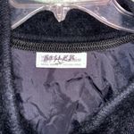 Vintage FA fashion korea cardigan Sweater Angora with Embroidered floral Details Black Size XL Photo 2