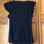 Iz Byer Black Lace Ruffle Crop Top Small Photo 3