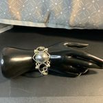 Mexican Vintage Silver 925 Sterling Silver Cuff Bracelet Domed Center Photo 2