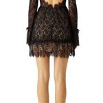 Saylor Amity Black Lace Long Sleeve Back Cutout Mini Dress Mock Neck M ($265) Photo 4