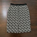 Karl Lagerfeld black & white floral midi pencil skirt size S Photo 2