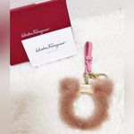 Salvatore Ferragamo Authentic  RARE / HTF Antique Rose & Pink Fur Logo Bag Charm Photo 7