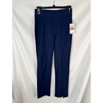 Michael Kors  Navy Blue Split Hem Ponte Pants Slim‎ Fit Career P/XS Photo 3