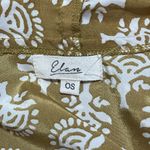 Elan Kimono Cardigan Satin Mustard Cream Bell Sleeve One Size Photo 4