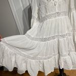 BCBGMAXAZRIA Lace Crochet Boho Western Bell Bat Sleeve Super Flare Bikini Coverup Beach Yacht Wedding Slip Dress Photo 2