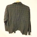 Eileen Fisher  Large Black High Collar Organic Cotton Open Front Jacket Photo 5