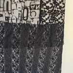 Y2K Vintage Bali Corp sz S Womens Black Sheer Lace Polkadot Tiered Midi Dress Photo 3