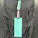 jaloux Black Tiered Ruffle Beaded Flapper Dress, Size Small, NWT Photo 5