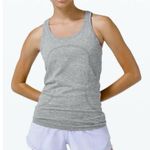 Lululemon Swiftly Tech Racerback Tank Top 2.0 Hip Length Heather Grey Athletic Top Size 6 Photo 0
