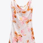 ZARA Floral Strappy Satin Mini Slip Dress Photo 0