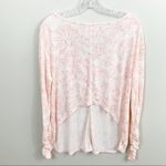 Free People  Sahara Printed Asymmetrical Hem Pink/Cream Top Photo 5