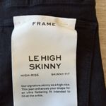 frame denim NWT FRAME‎ Le High Skinny High Rise Straight Fit Black Jeans Size 23 Raw Hem Photo 9