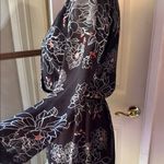 ASTR  Black and White Floral Romper with Bell Sleeves Photo 9