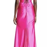 AQUA Fuchsia Formal Satin Corset Lace-Up Back Gown Pink Size 6 w/Tag Retail $298 Photo 6