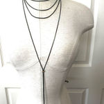 Iridescent multi strand lariat necklace Photo 0