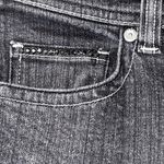 Chico's  Women's 0 (US S/4) Platinum Black Jeans Rhinestones Studded Denim Y2K‎ Photo 4