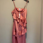 Steve Madden Christina Ruffle Satin Midi Dress sz L NWT Photo 7