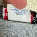 Julie Girl Vintage Gray Red Striped Light Crew Neck Sweatshirt Made in USA Sz M Size M Photo 4