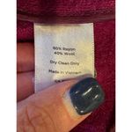 Talbots  Jacket Women 12 Wide Purple Wool Blend Asymmetric Zip Mock Neck‎ Coat Photo 9