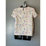 Faded Glory  white floral keyhole back lightweight blouse Photo 5