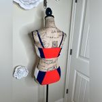 Cupshe NTM: Orange, Blue & White Colorblock Bikini Set w Adjustable Straps Sz M Photo 12